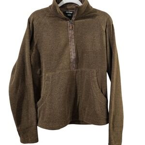 Sherpa Adventure Gear Brown‎ Fleece Half Zip Pullover Men's Medium Nepal
